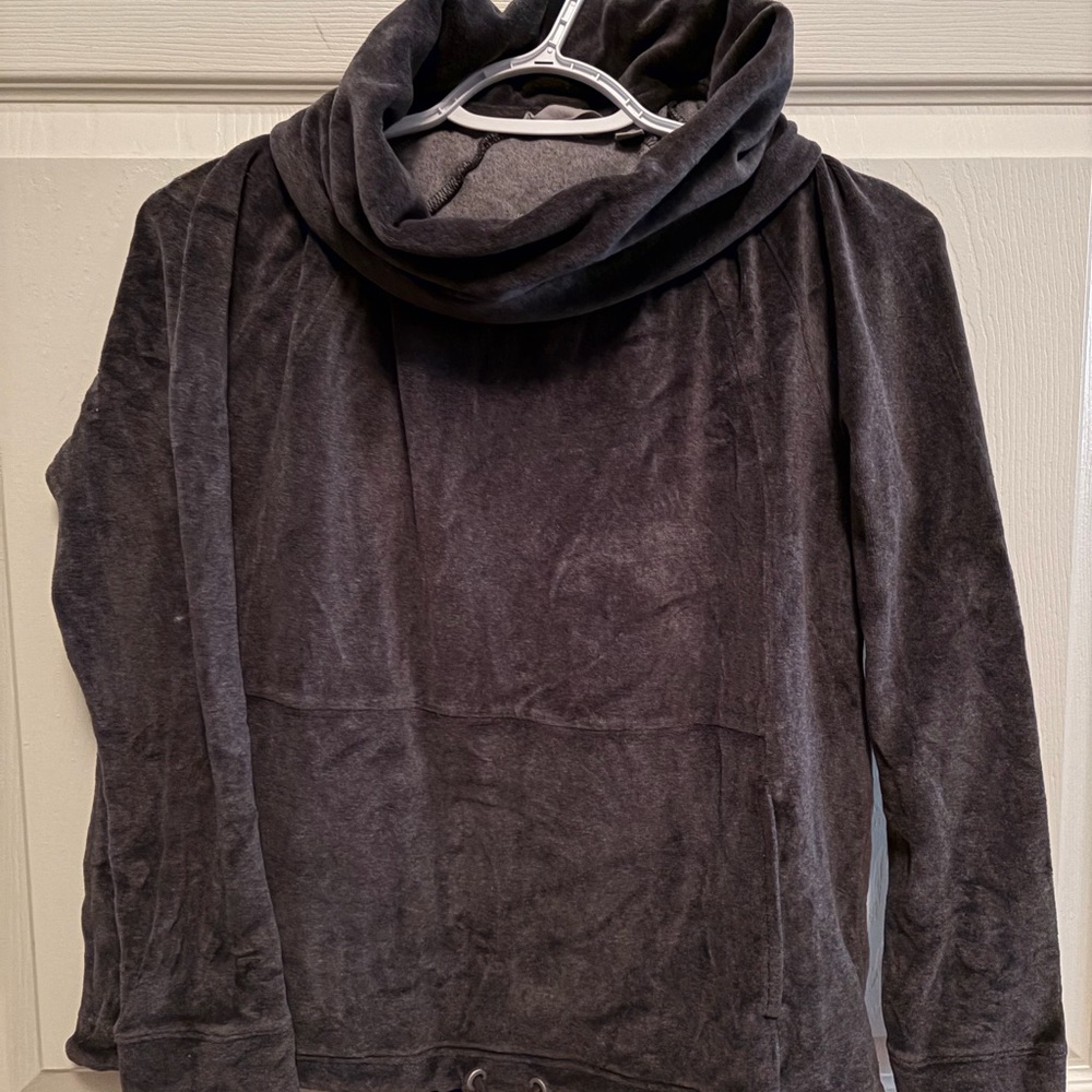 Athleta Charcoal Cowl Neck Top XS